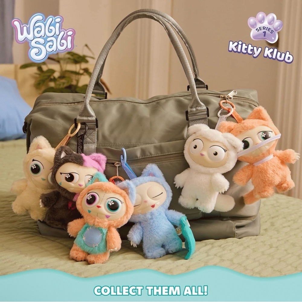 Kitty Klub Plush Keychain - Tan surprise box - Picture 4 of 5